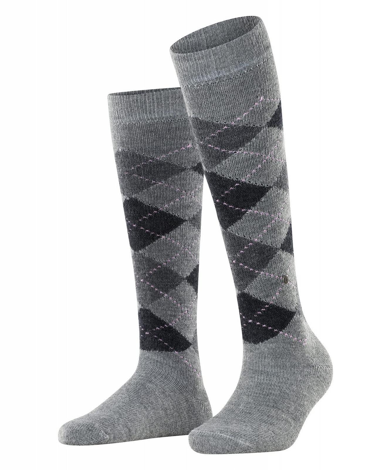 Жіночі шкарпетки до коліна Burlington Whitby М'який матеріал з ромбовидним візерунком One-SIZE-FITS-ALL, фото №1
