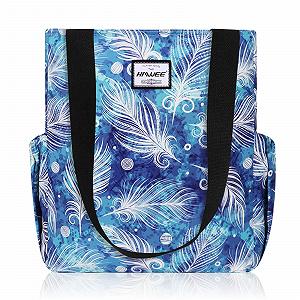 Сумка з короткими ручками Hawee Fashion, жіноча, з блискавкою, велика, для покупок, водонепроникна, для подорожей, роботи, навчання, повсякденного життя, спортзалу, пляжу, з пір'ям synthetic.ua - Фото 1