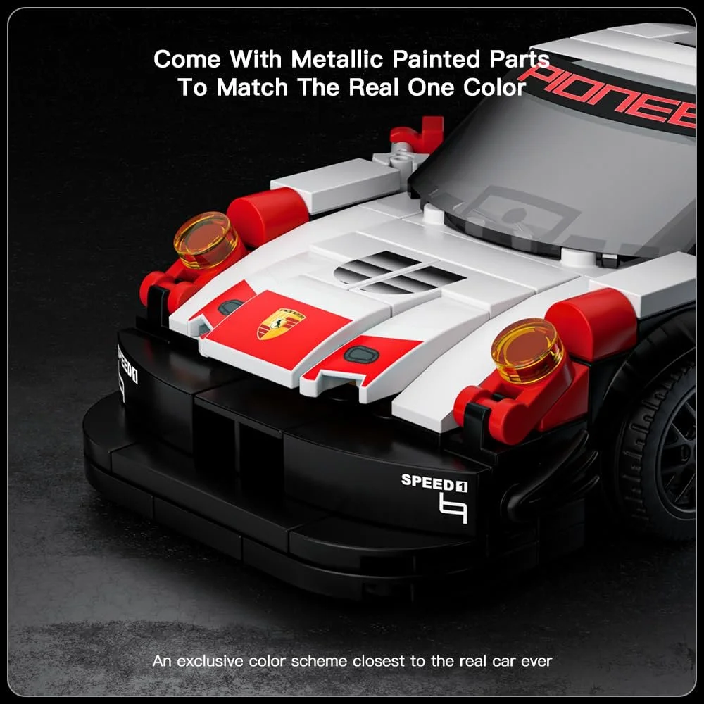 Конструктор Гоночный Автомобиль Mould King Speed Champion 27010 911 RSR Спортивный Автомобиль с Акриловой Витриной, 349 деталей, фото №5 Конструктор Гоночный Автомобиль Mould King Speed Champion 27010 911 RSR Спортивный Автомобиль с Акриловой Витриной, 349 деталей, фото №5