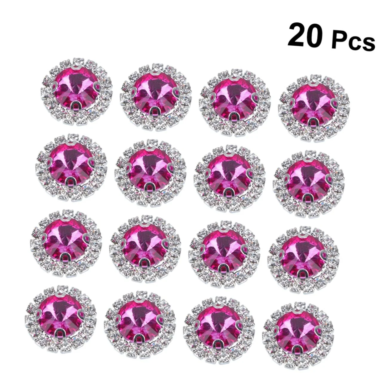 Круглі стрази COHEALI для рукоділля, весільних та святкових дизайнів, прикраси столу та виготовлення ювелірних виробів, рожевий, 40 штук, фото №6