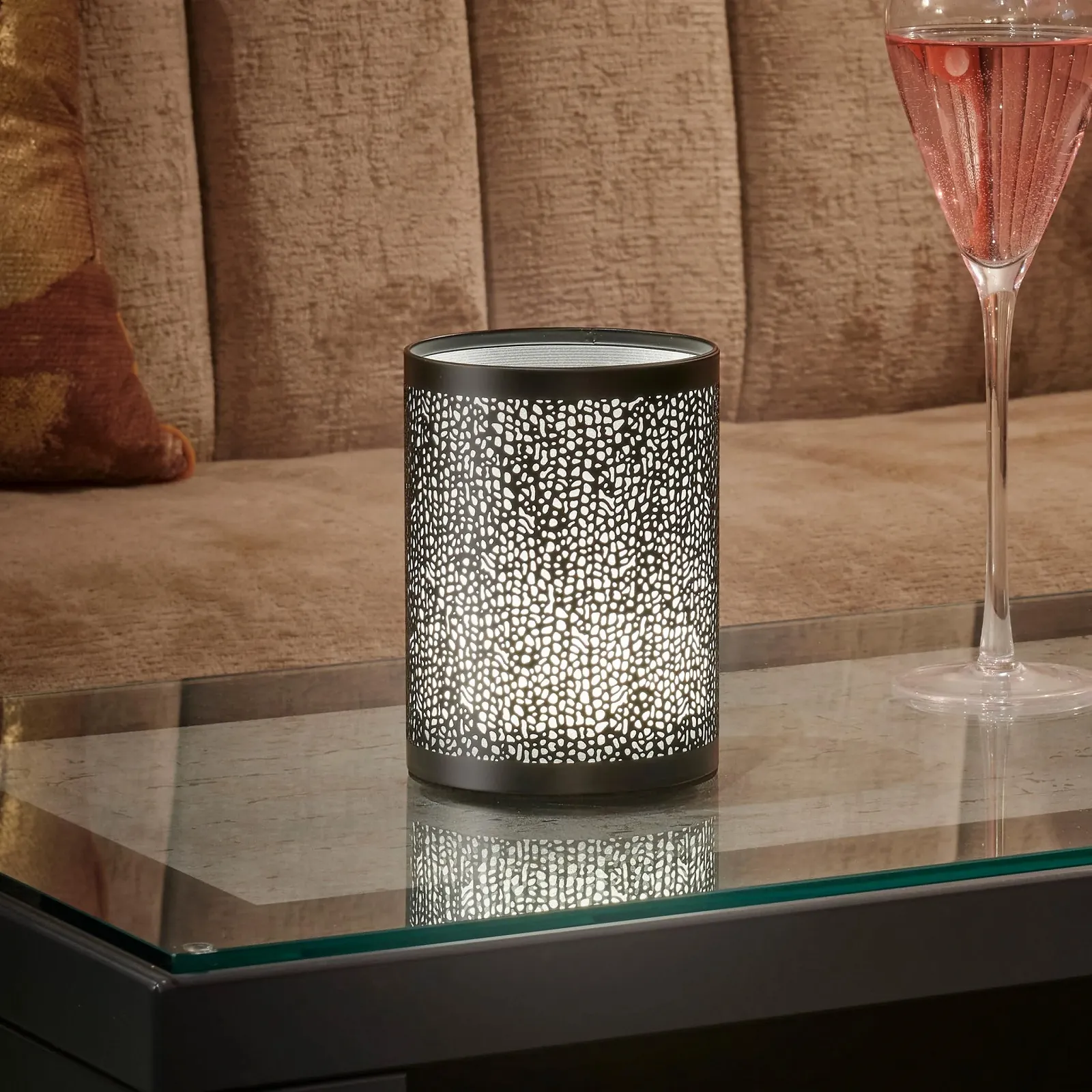 Настільна лампа Omniance Seraphine LED Акумуляторна Бездротова з пультом ДК Чорна 1 лампа 1 джерело світла, фото №7