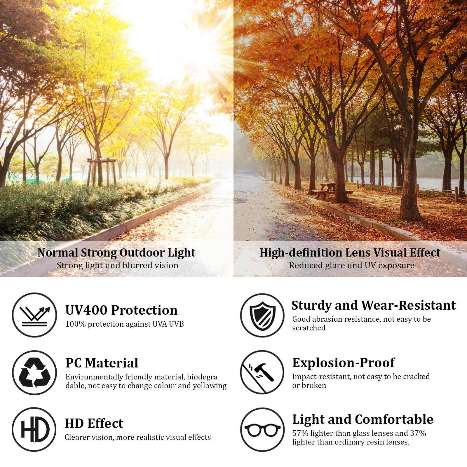 Овальні сонцезахисні окуляри YUGDRUZY Жіночі Вінтажні Модні, UV400 Захист, фото №3