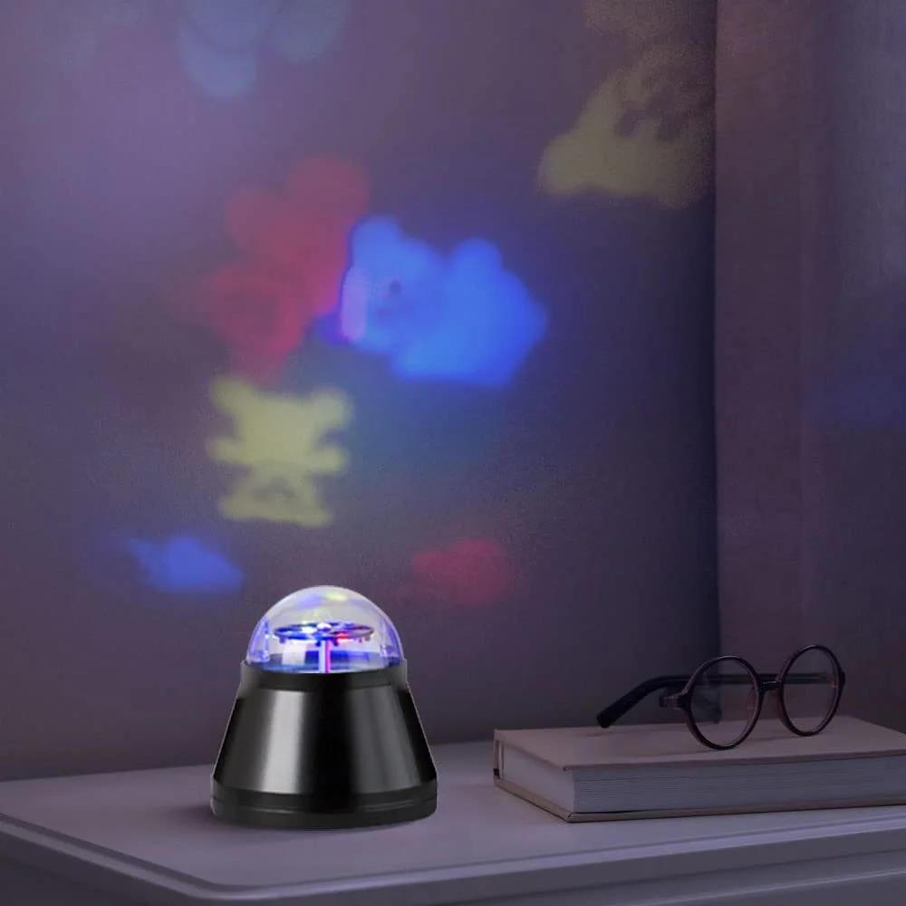 Настільна лампа etc-shop Дитяча з ведмедиками Кольорова проекційна світлодіодна Чорна 1x LED 4 Вт 10 x 10.5 см Набір з 2 шт., фото №5