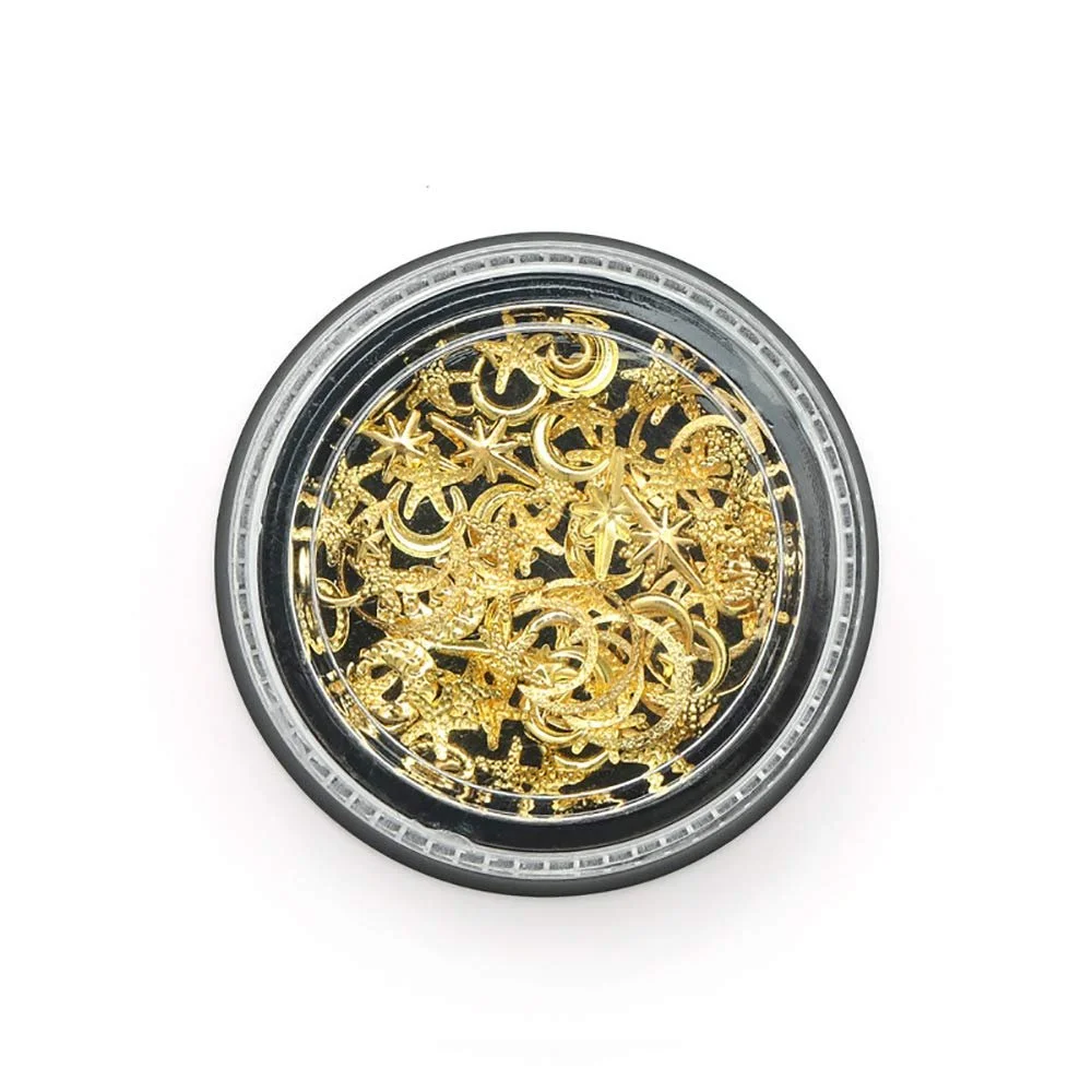 Кристаллы Голографические 12 коробок Круглые Смешанные цвета для искусства Одежда Обувь Сумки DIY Металл Золотой Серебряный, фото №4