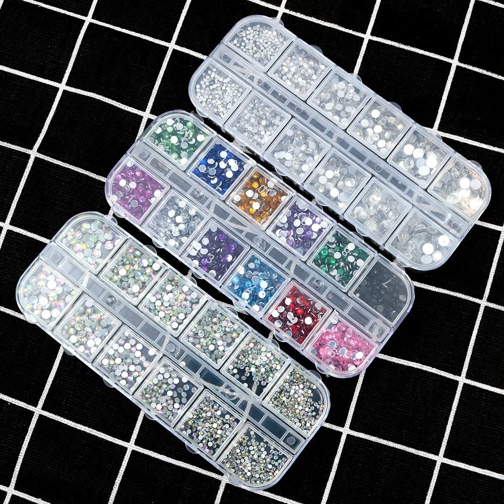 Стразы для ногтей 5256 штук Блестки для ногтей с кристаллами и бриллиантами для рисования ногтей, включая карандаши для страз и инструменты для подбора страз, фото №7