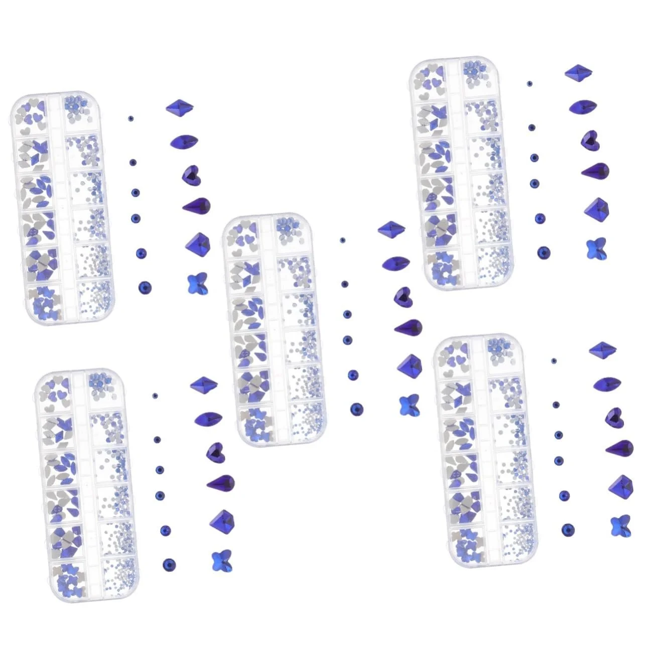 Стразы для ногтей Healvian 5 коробок Бриллиант Смола Аксессуары для украшения ногтей для Рождества Дня рождения, фото №1