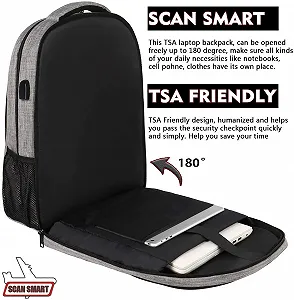 Рюкзак для ноутбука MATEIN 17.3 дюйма Anti-Theft Сірий synthetic.ua - Фото 1