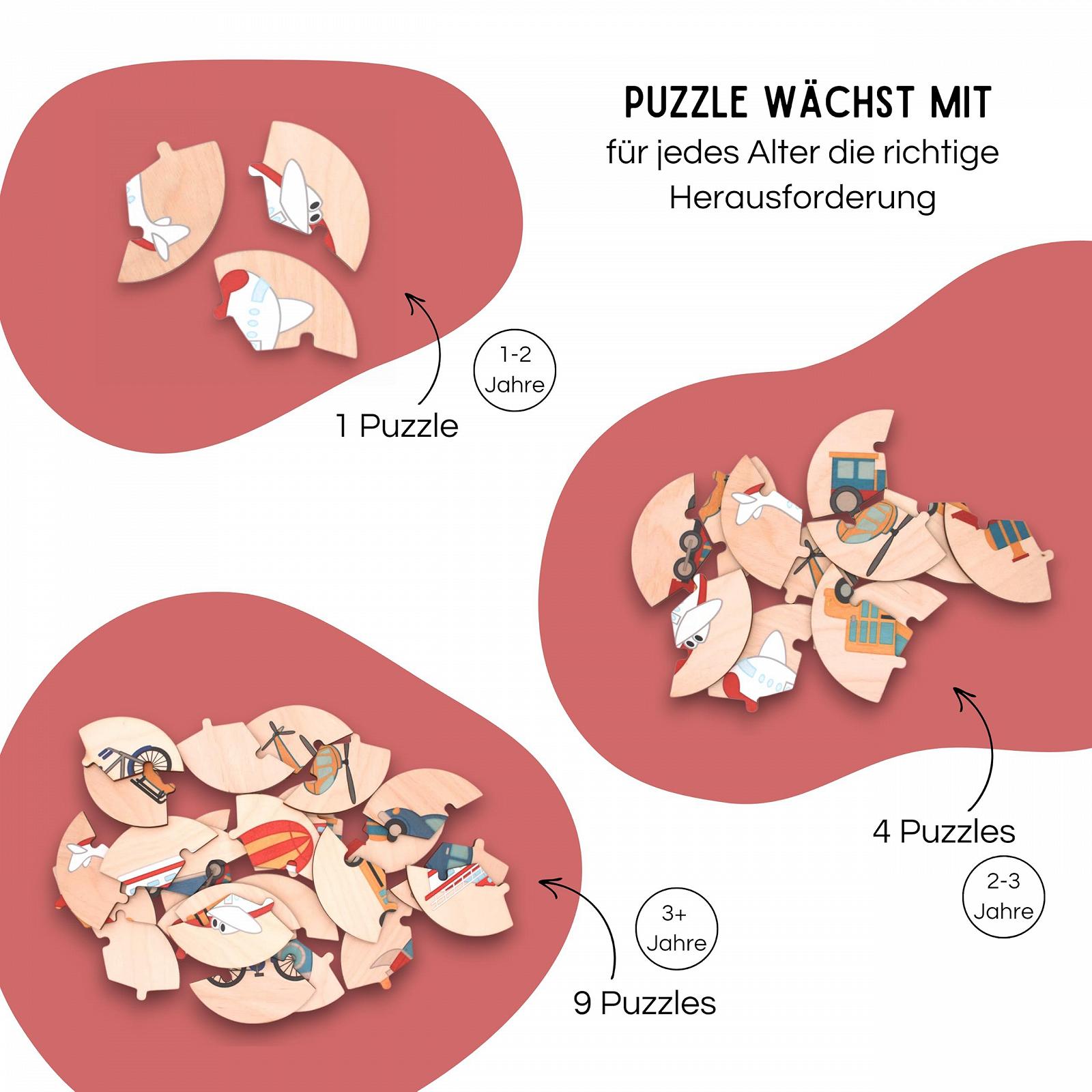 Дерев'яний пазл EV My First Wooden Puzzle Exotic Animals 27 деталей, італійське дерево, від 2 років, фото №2