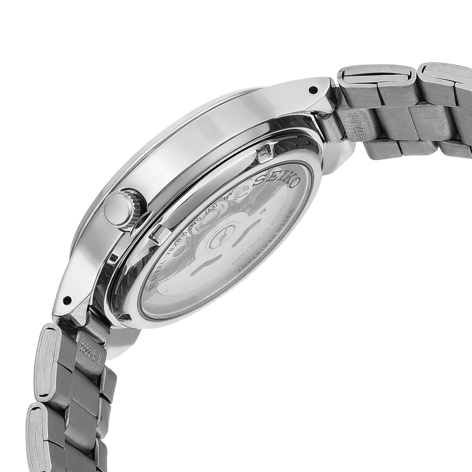 Годинник Seiko Automatic SNKA05K з синім циферблатом і браслетом з нержавіючої сталі, фото №3