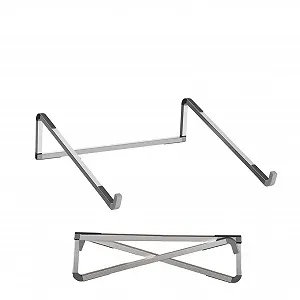 Підставка для ноутбука алюмінієва вентильована охолоджуюча з регульованим кутом нахилу, ергономічна портативна складна