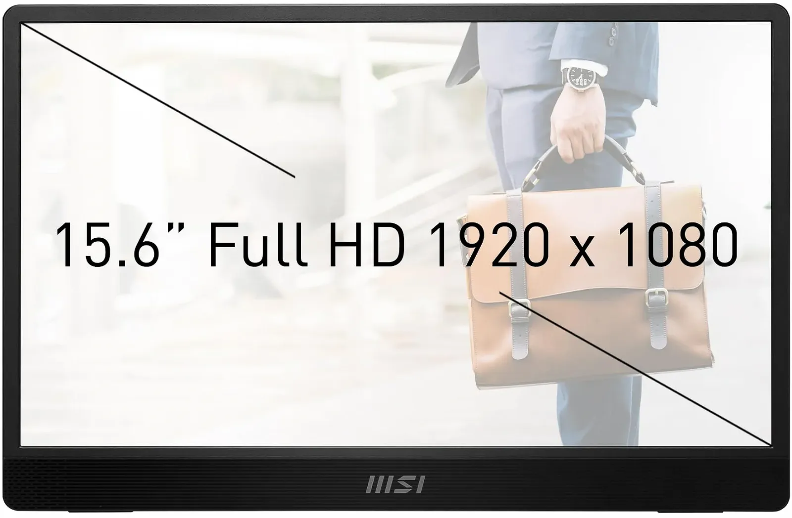 Монитор портативный 15.6" MSI PRO MP161DE E2 Full HD IPS 60 Гц Черный, фото №2