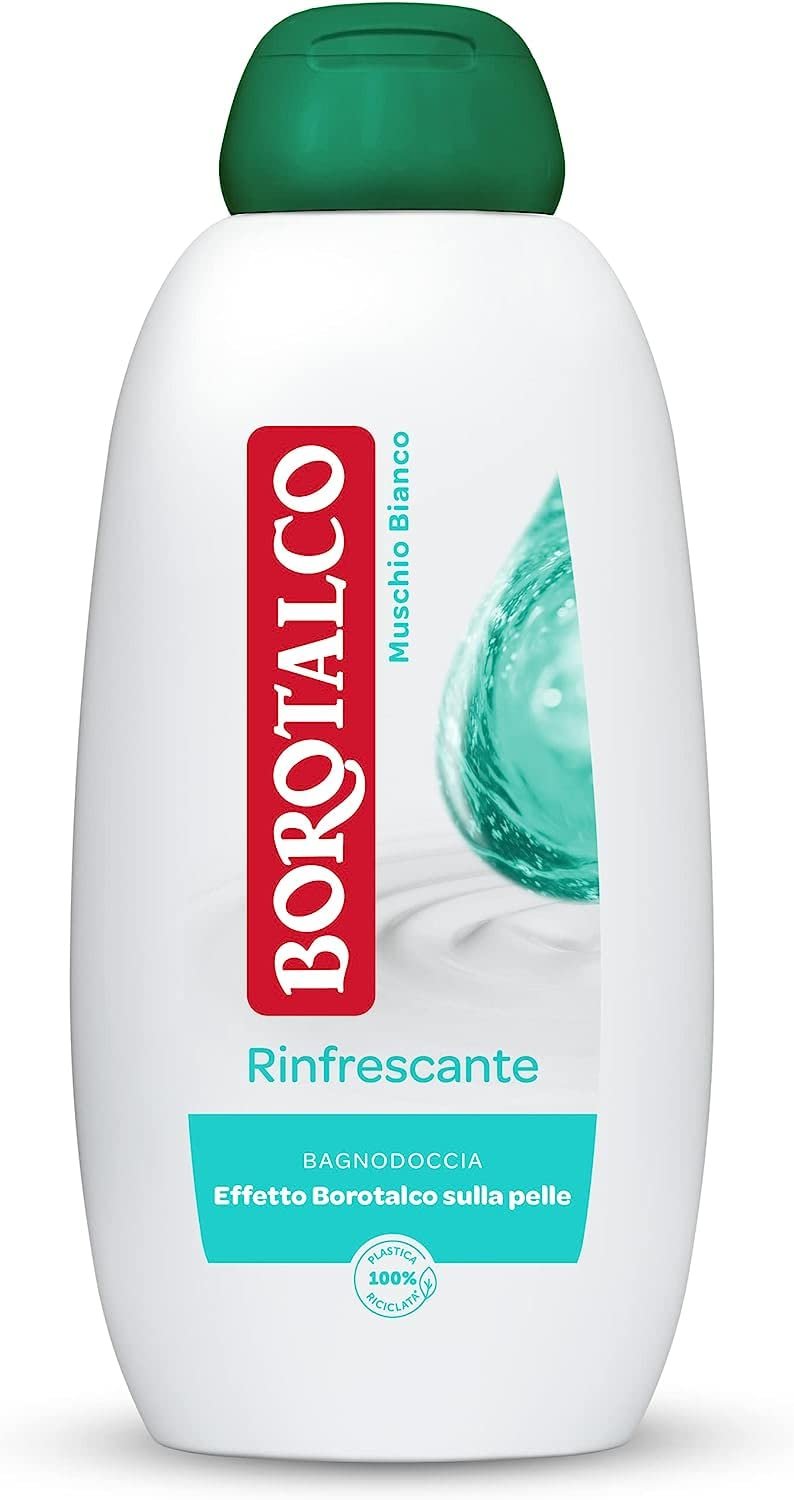 Гель для душу Borotalco Rinfrescante Muschio Bianco White Musk 450 мл (12 шт. в упаковці) + Italian Gourmet Polpa 450 мл, фото №1