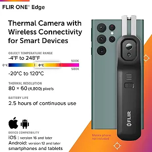 Тепловизионная камера FLIR ONE Edge Чёрный synthetic.ua - Фото 1
