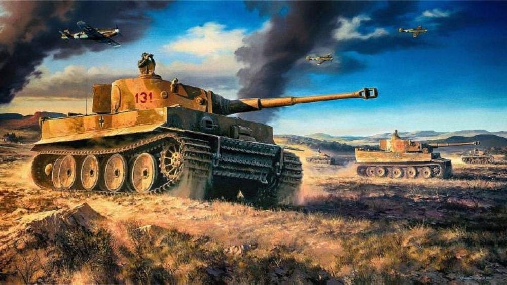 Пазл German Tiger Tank 1000 деталей 70 x 50 см в стиле кинофильма, фото №1