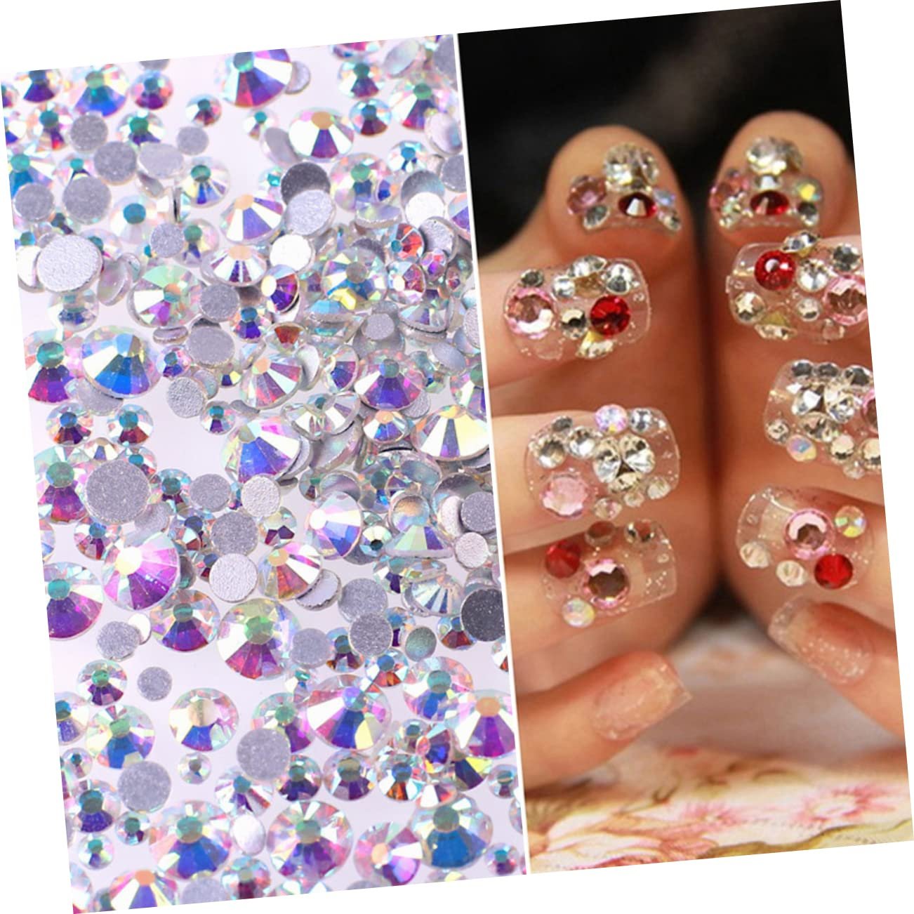 Стрази Круглі Beavorty Kristall 1440 шт. плоскі, змішані кольори, фото №3