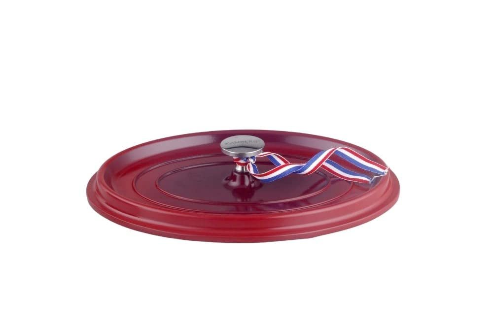 Жаровня Kamberg 0008190 26 см овальна литий алюміній ефект каменю для всіх типів плит без PFOA червона, фото №7