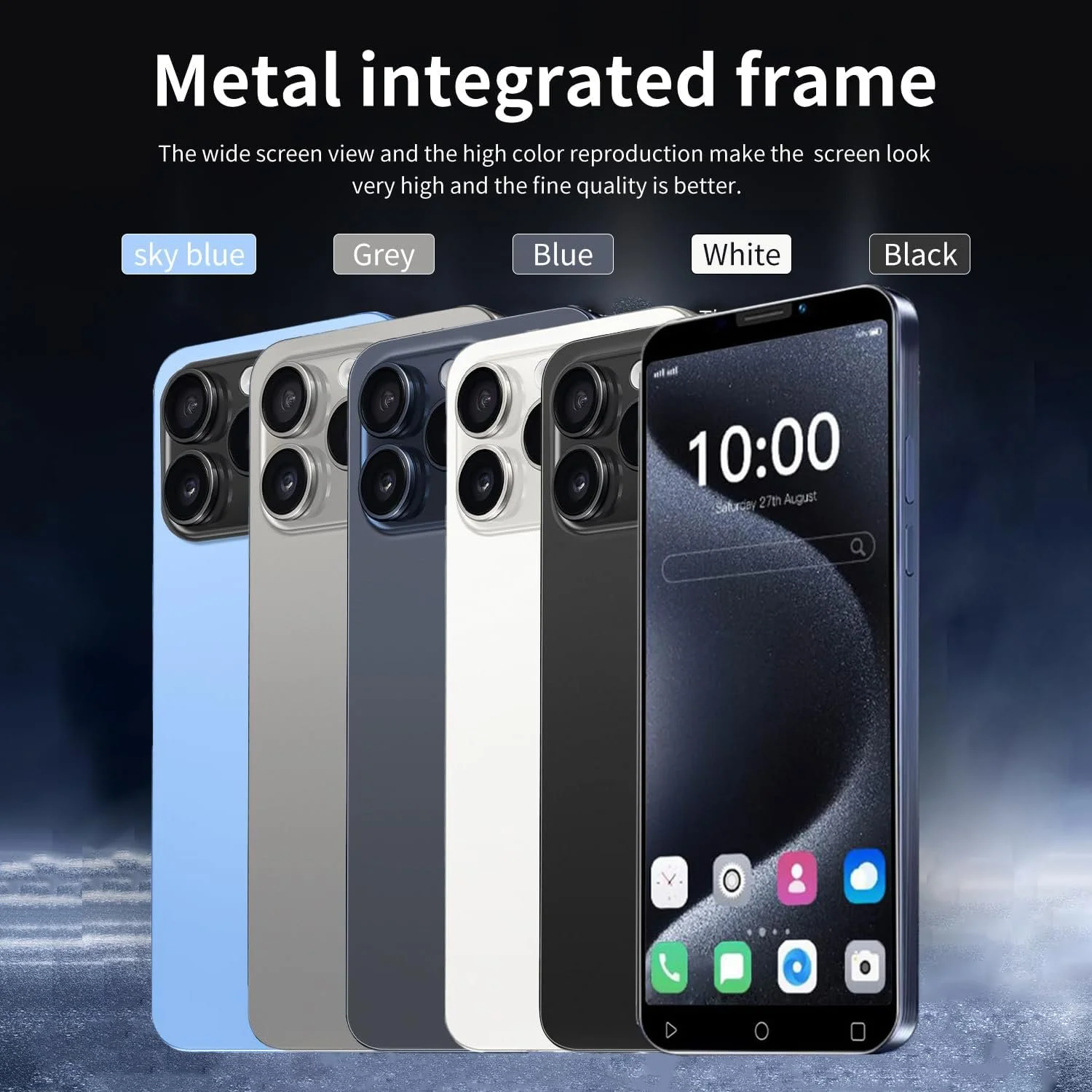 Смартфон JtQtJ JtQ15P 5.0 дюймів IPS Dual SIM 16GB ROM Face ID Black, фото №3