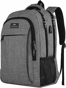 Рюкзак для ноутбука MATEIN Multifunction USB 15.6 дюймів Grey - Фото 1