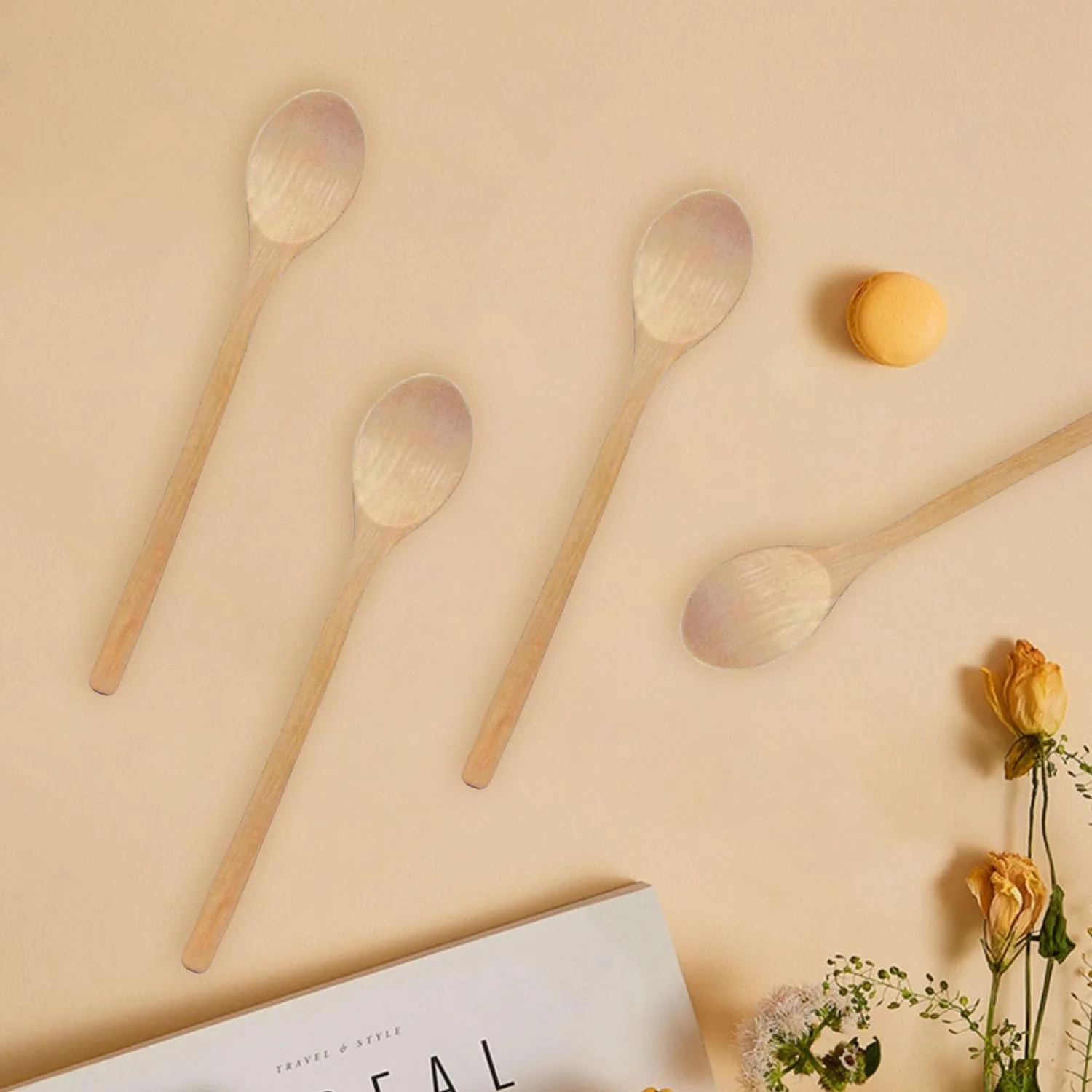 Ложка Дерев'яна довга ручка NoName 23.5 см Дерев'яний, пакування 20 шт, фото №6 Ложка Дерев'яна довга ручка NoName 23.5 см Дерев'яний, пакування 20 шт, фото №6