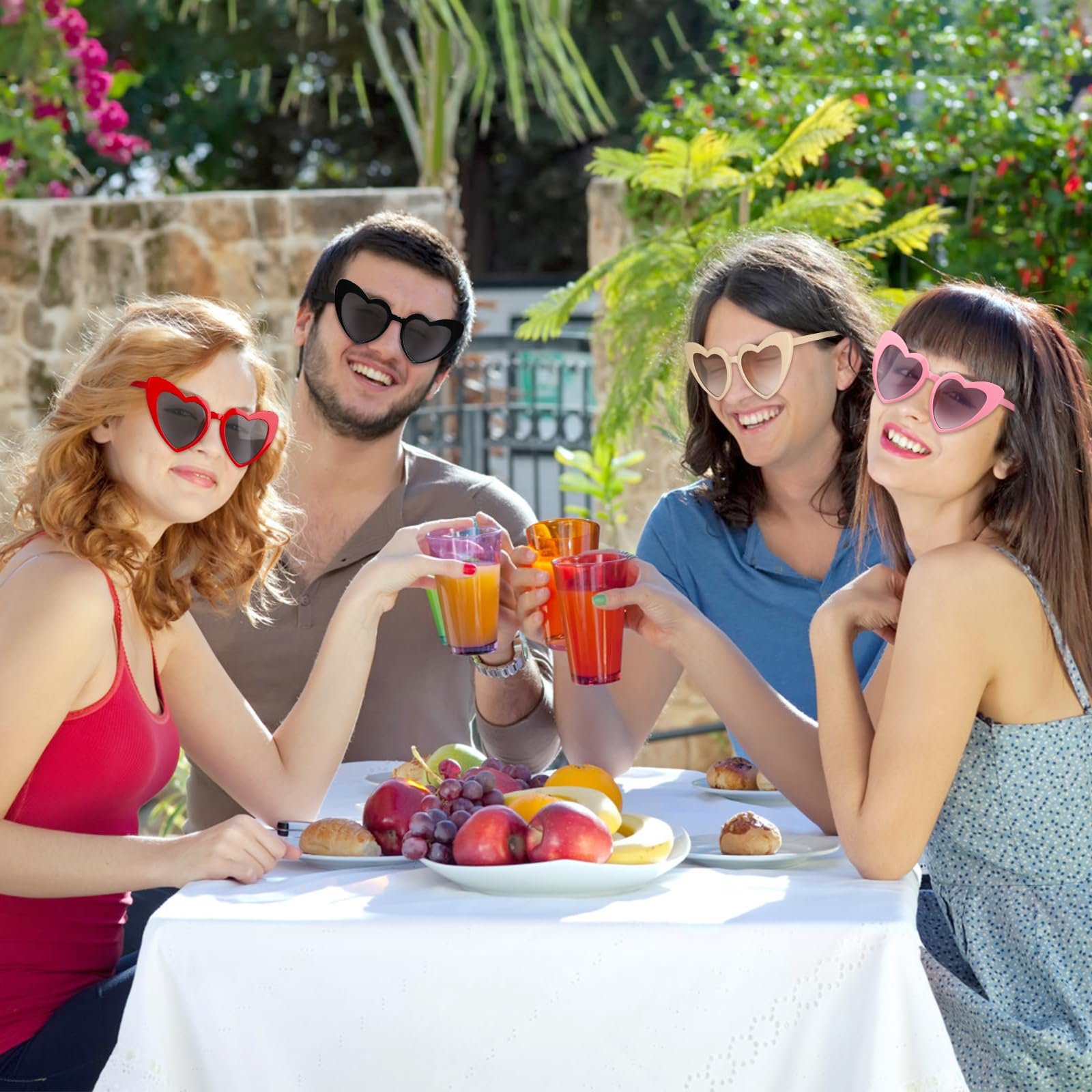 Сонцезахисні окуляри Серце Hxezoc, набір 6 штук, фото №4