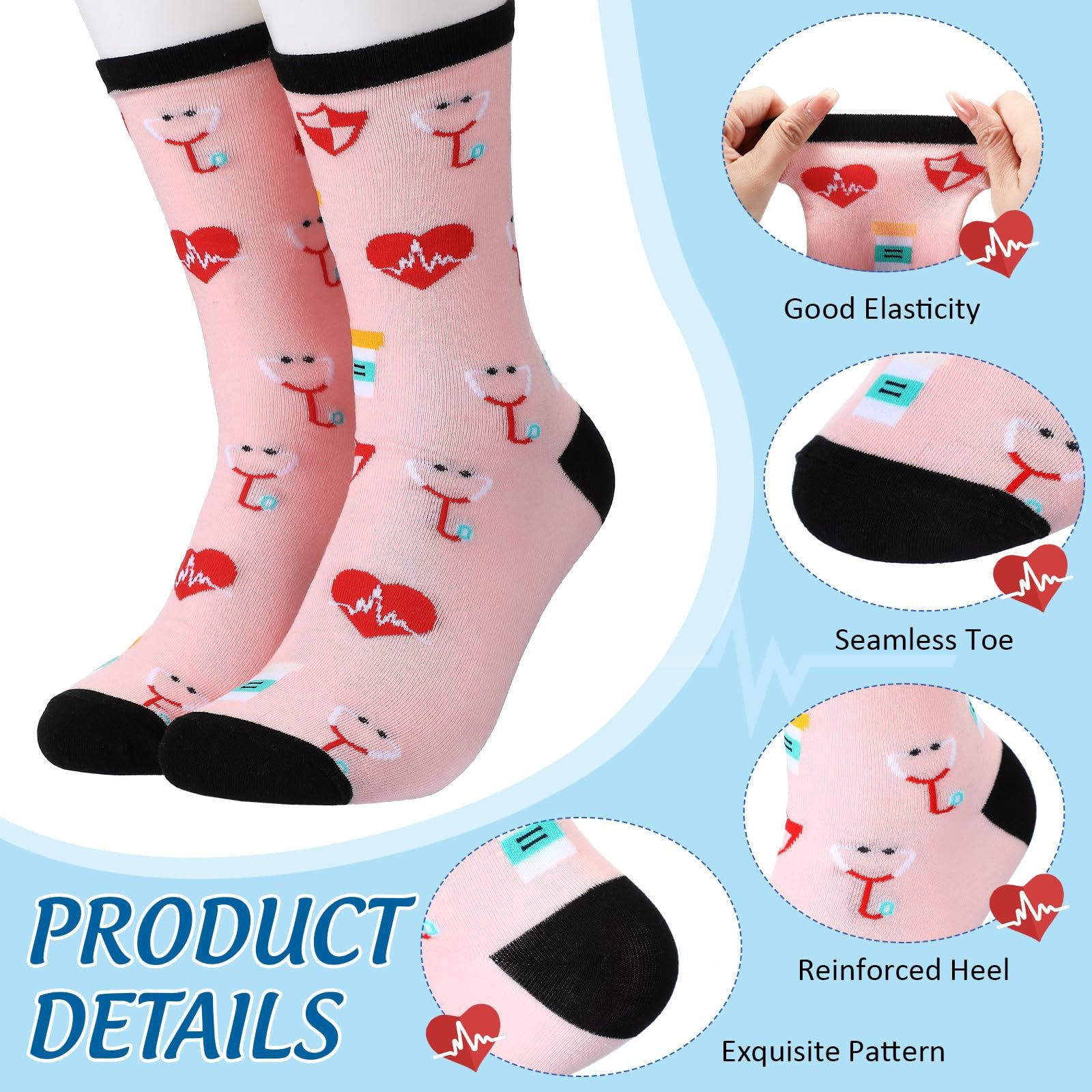 Шкарпетки HICARER Бавовняні 8 пар, фото №4