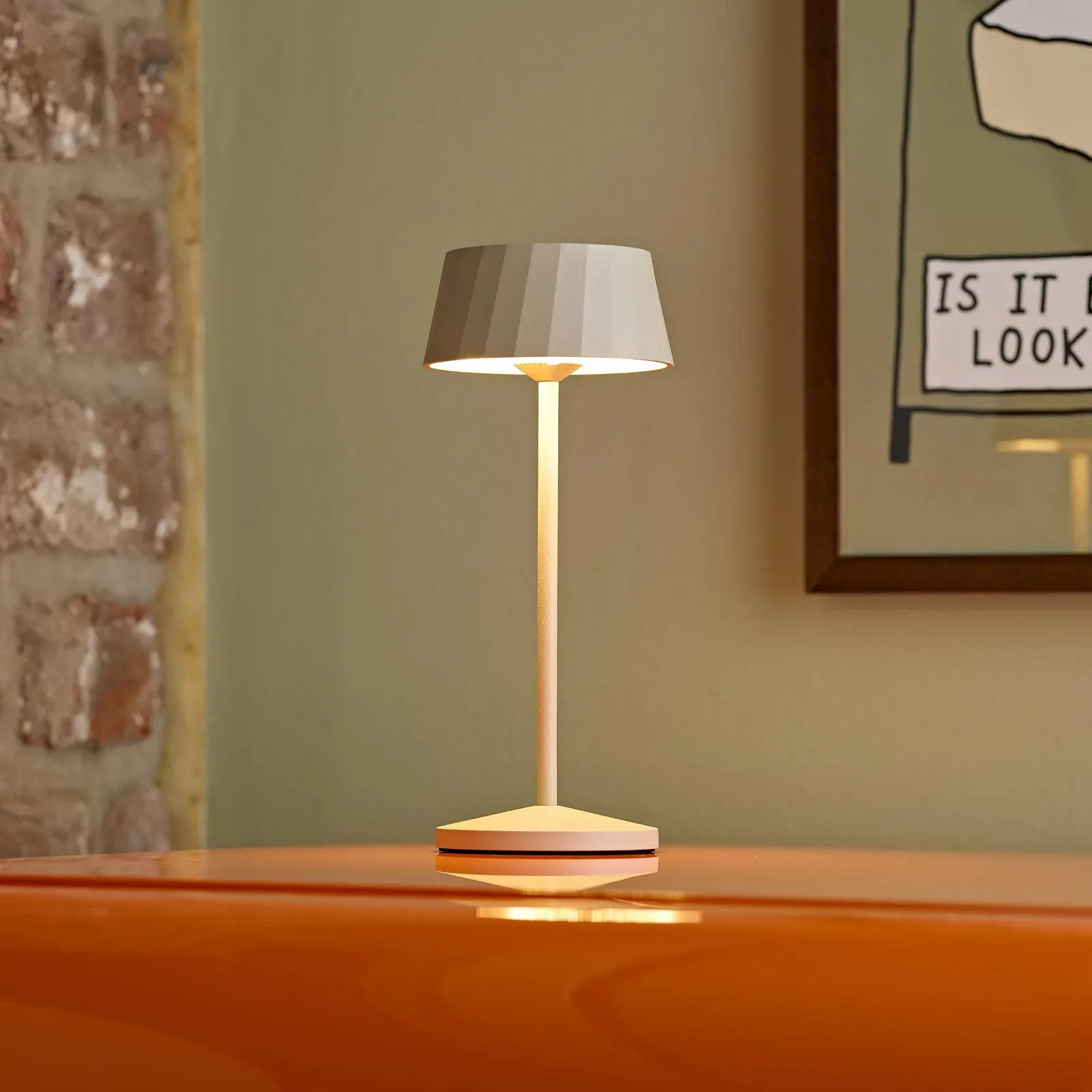 Настільна лампа SIGOR Facetta Set of 3 LED Battery FlexMood IP44 Beige, фото №8