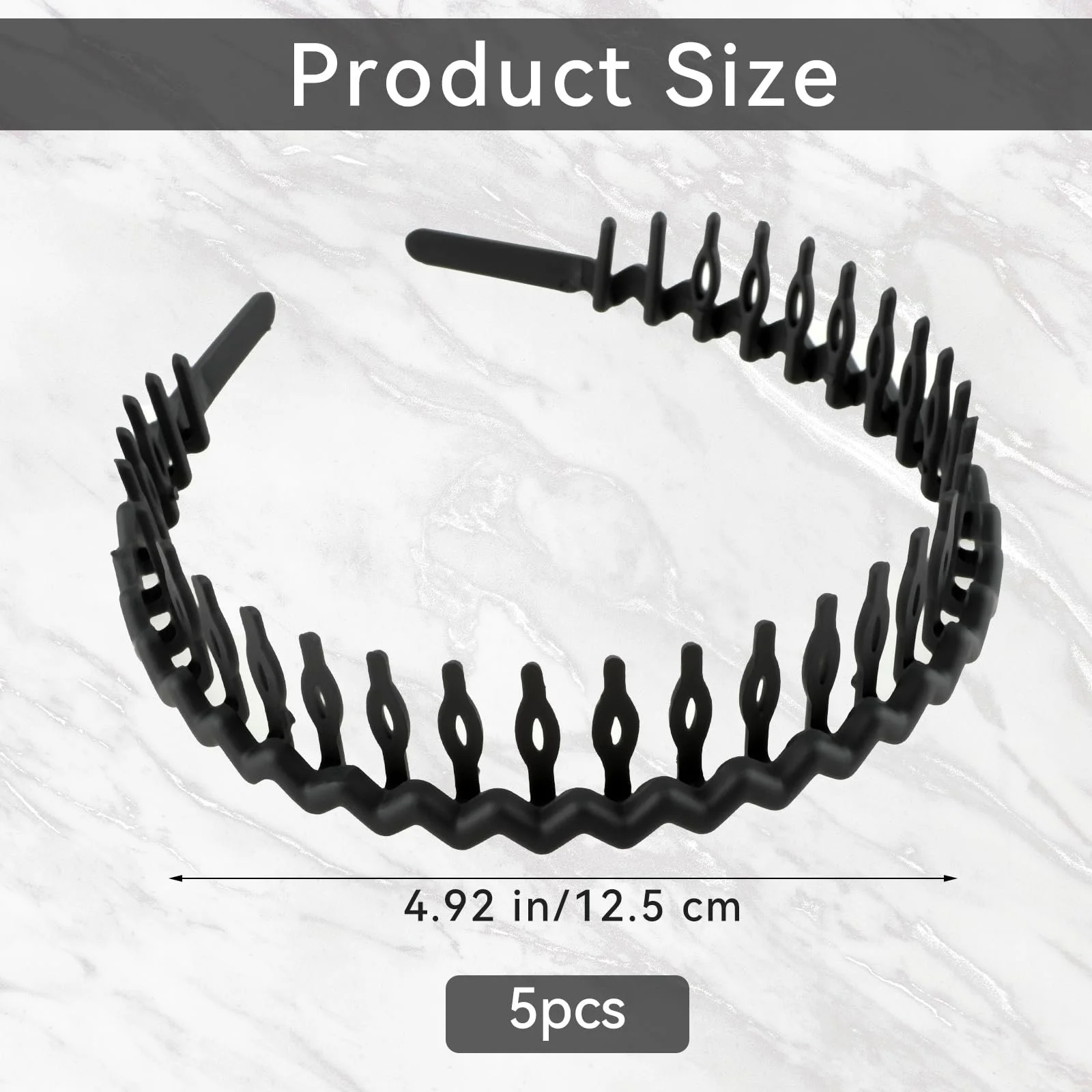 Обруч Sibba Набір з 5 Чорний, фото №2