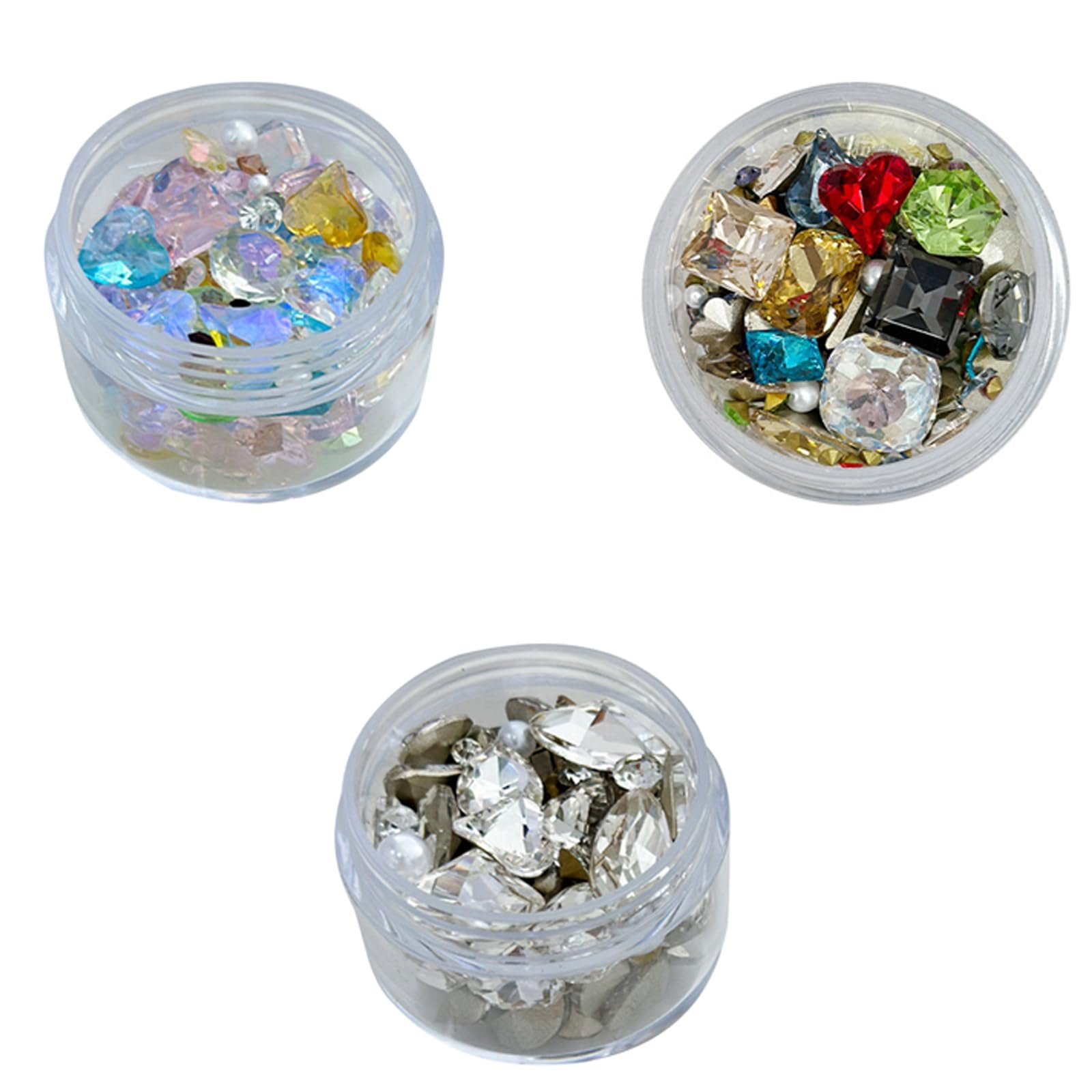 Стрази для нігтів Прикраса Серце Мікс Форм Круглі Перлини Мистецтво Декорування Нігтів, фото №6