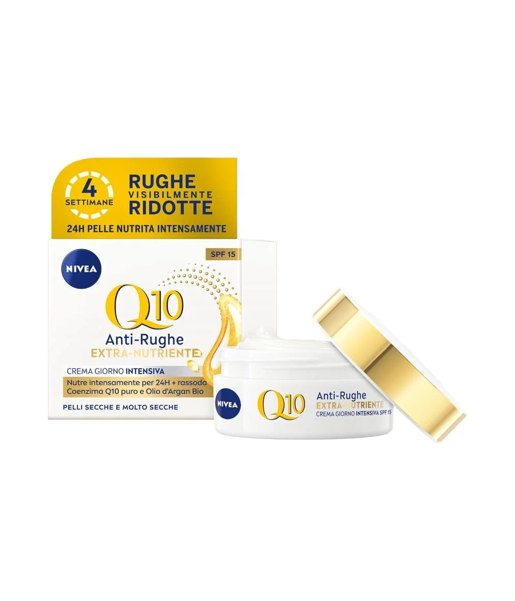 Денний крем NIVEA Q10 Anti-Wrinkle Extra Nourishing Intensive Argan Oil Coenzyme Q10 50 мл, фото №1