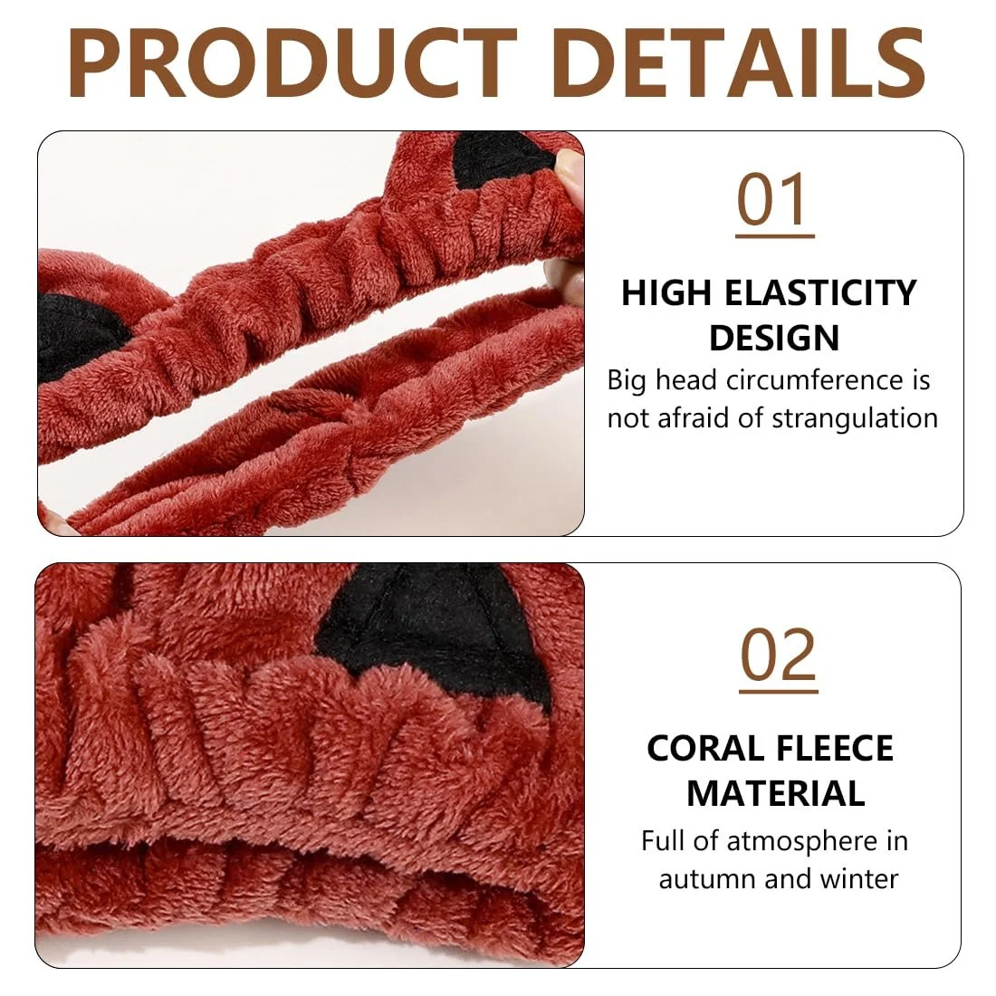 Еластичні пов'язки для волосся з коралового флісу, фото №3 Еластичні пов'язки для волосся з коралового флісу, фото №3