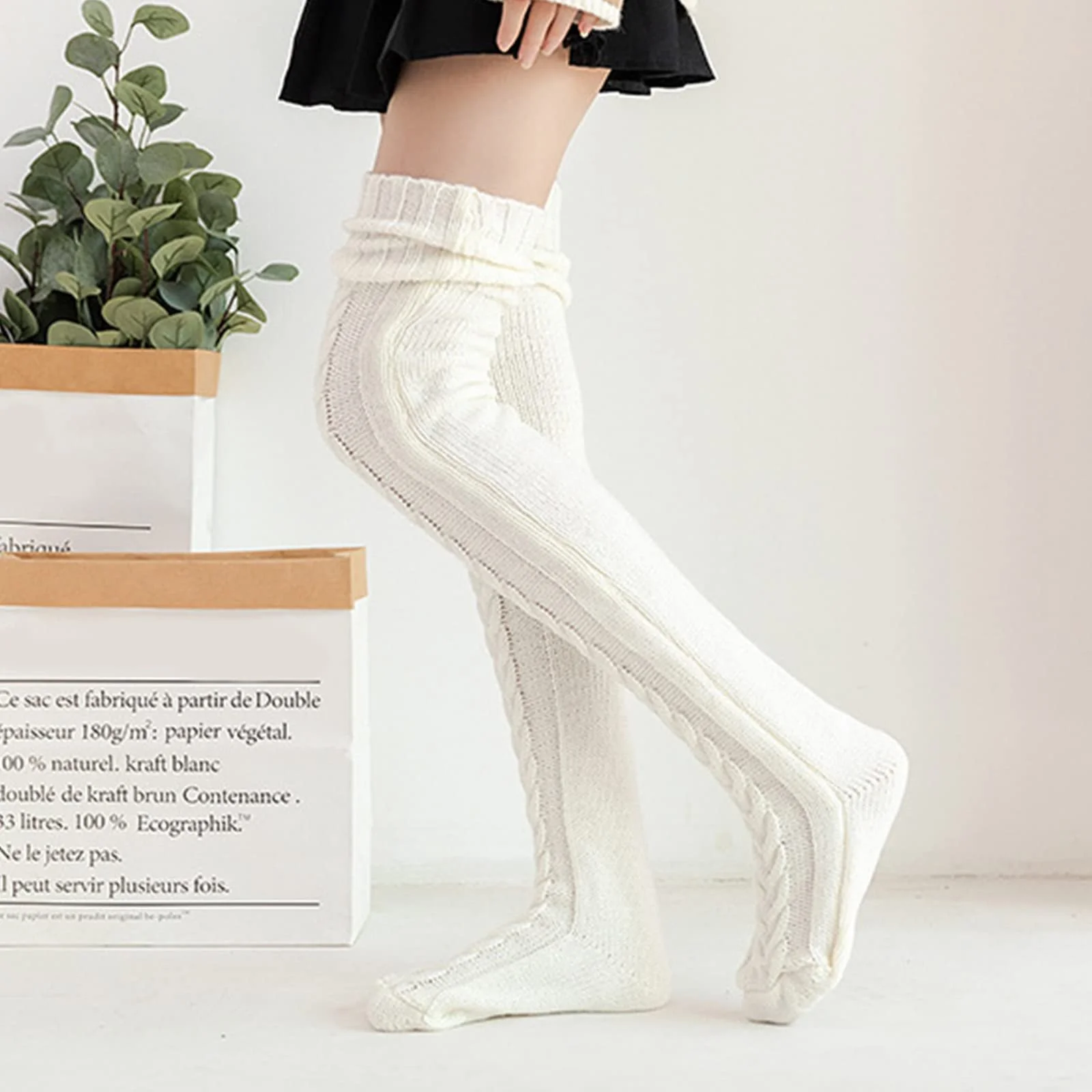 Женские гольфы Sfit, зимние вязаные чулки выше колена, теплые зимние носки, теплые высокие шерстяные носки для сапог, гетры, фото №4 Женские гольфы Sfit, зимние вязаные чулки выше колена, теплые зимние носки, теплые высокие шерстяные носки для сапог, гетры, фото №4