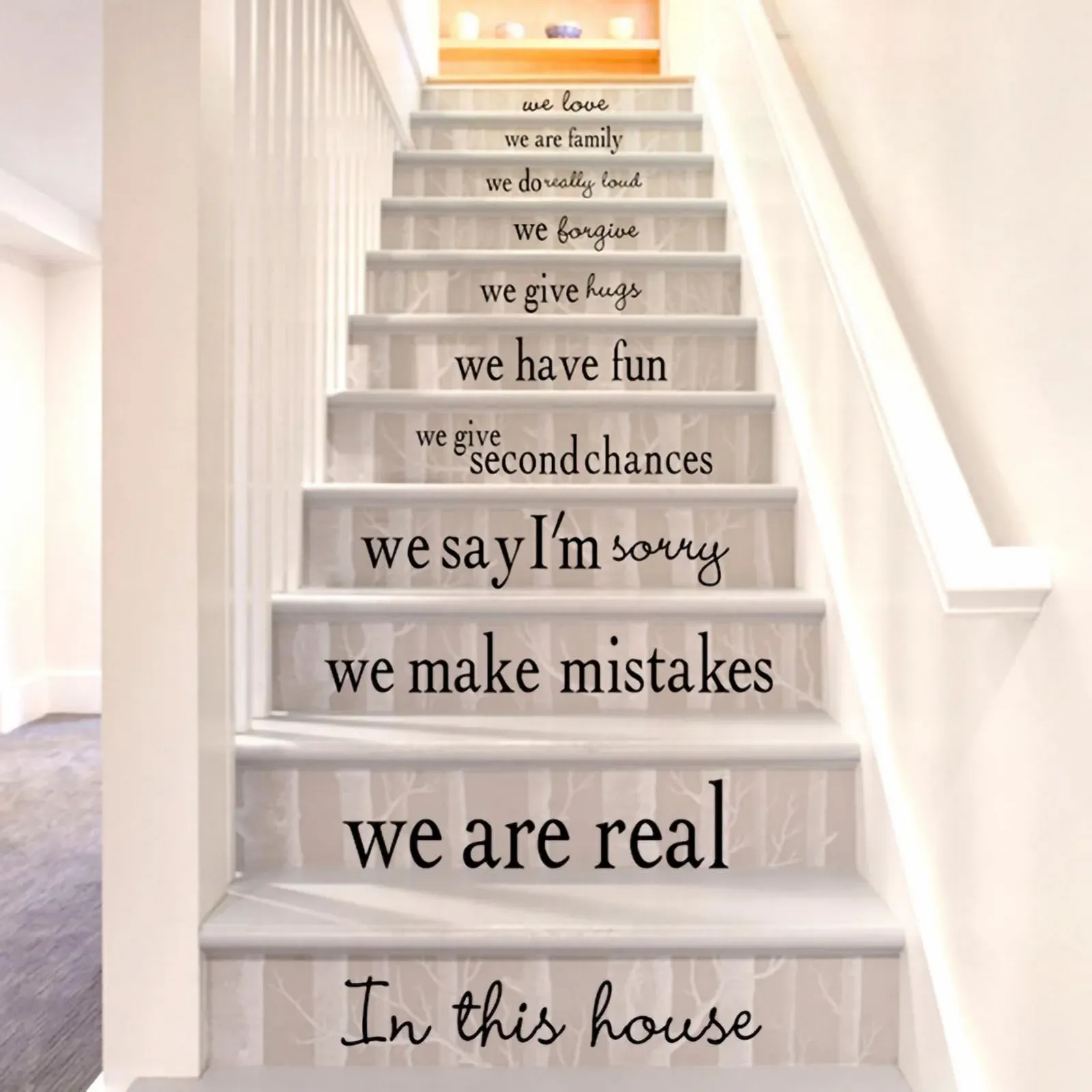 Наклейка на стену PVC Stairs Decorative Stickers Beautiful Art Sayings 61 x 41 см, фото №8 Наклейка на стену PVC Stairs Decorative Stickers Beautiful Art Sayings 61 x 41 см, фото №8