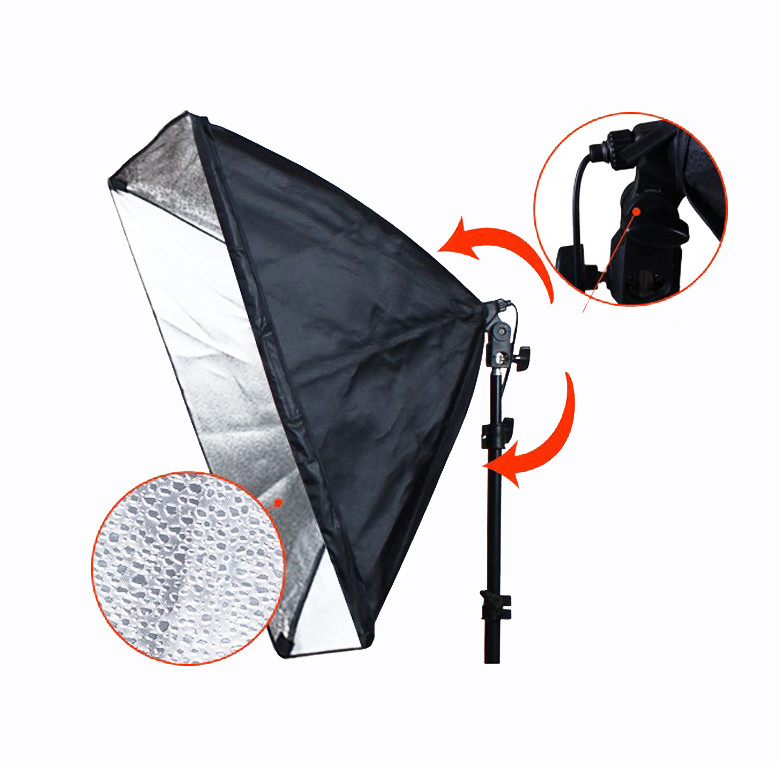 Софтбокс 50х70см с патроном Е27 для постоянного света Стойка 2.2м, фото №3