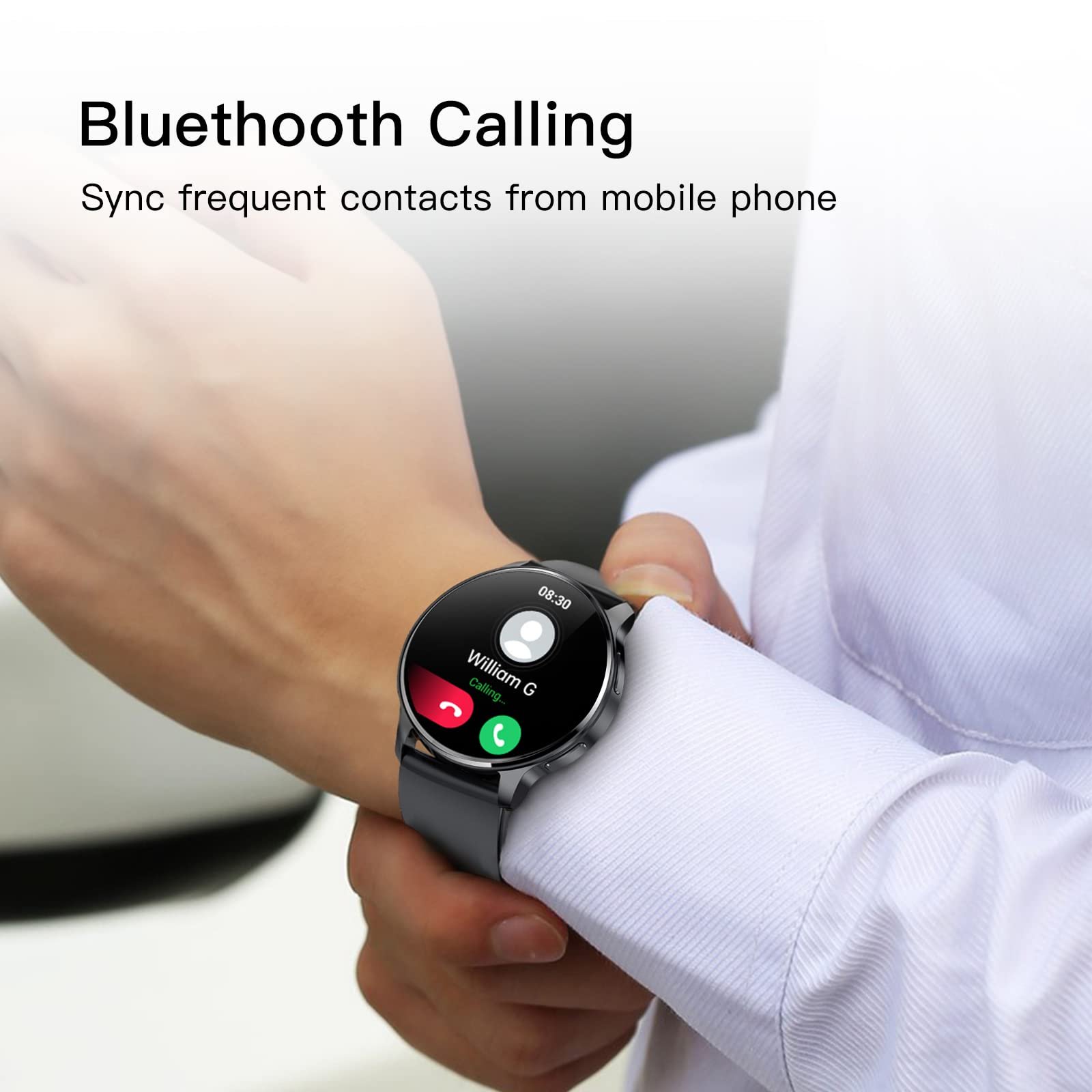 Смарт-годинник Круглий 360 x 360 IP67 Водонепроникний Вимірювання пульсу SpO2 Вимірювання артеріального тиску 20 спортивних режимів Сповіщення додатків, фото №2