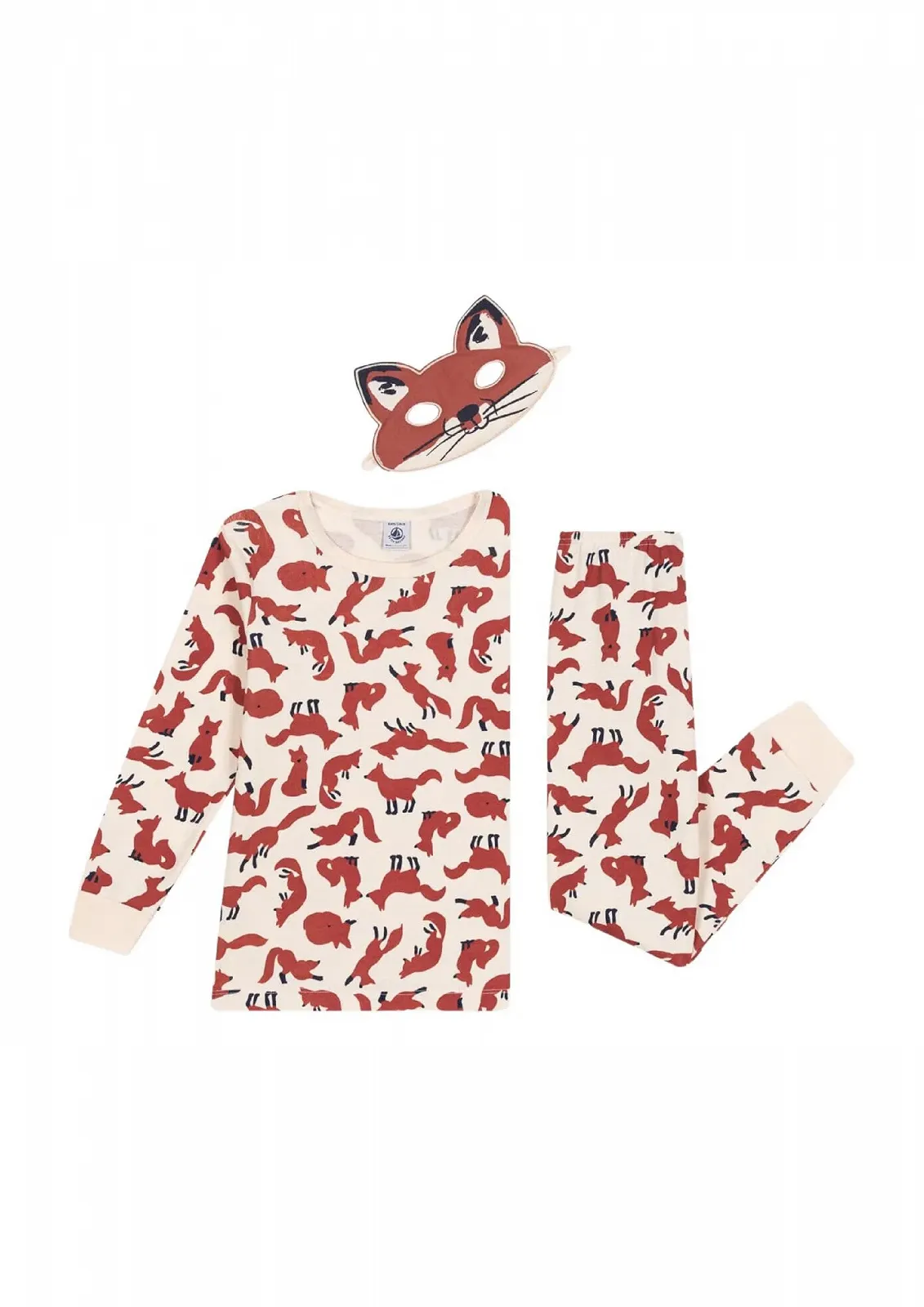 Піжама Petit Bateau з довгим рукавом та маска для хлопчиків, фото №1