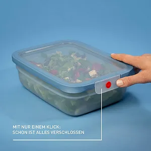 Контейнер для зберігання продуктів EMSA oneClick N1211300 2.3 л герметичний синій synthetic.ua - Фото 1