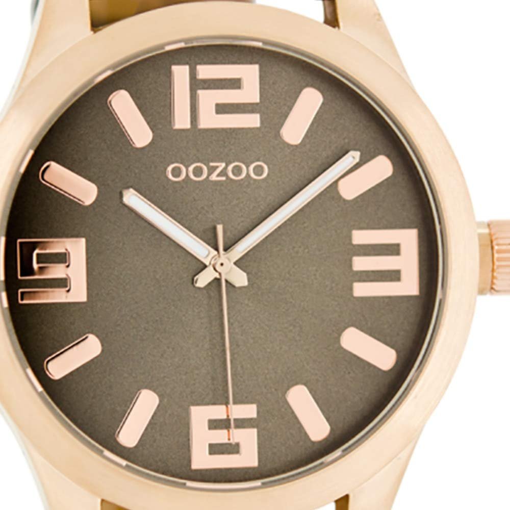 Женские часы Oozoo C1158 Ремешок кожаный Taupe, фото №2
