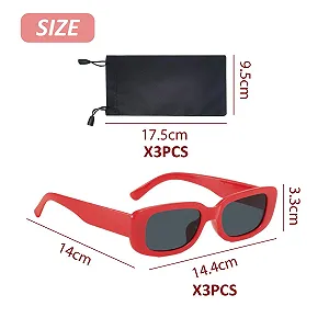 Окуляри HDGSAFD Вінтаж Прямокутні Аксесуари для одягу червоний synthetic.ua - Фото 1