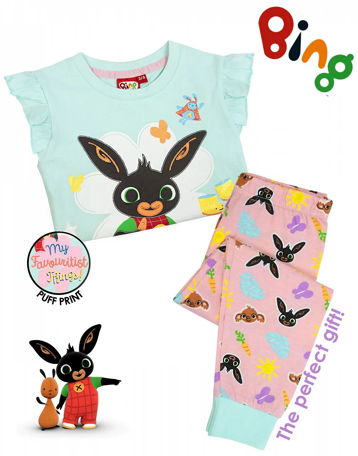 Піжама Bing Bunny & Sula Sache Cbeebies з довгими рукавами для дівчаток, фото №4 Піжама Bing Bunny & Sula Sache Cbeebies з довгими рукавами для дівчаток, фото №4