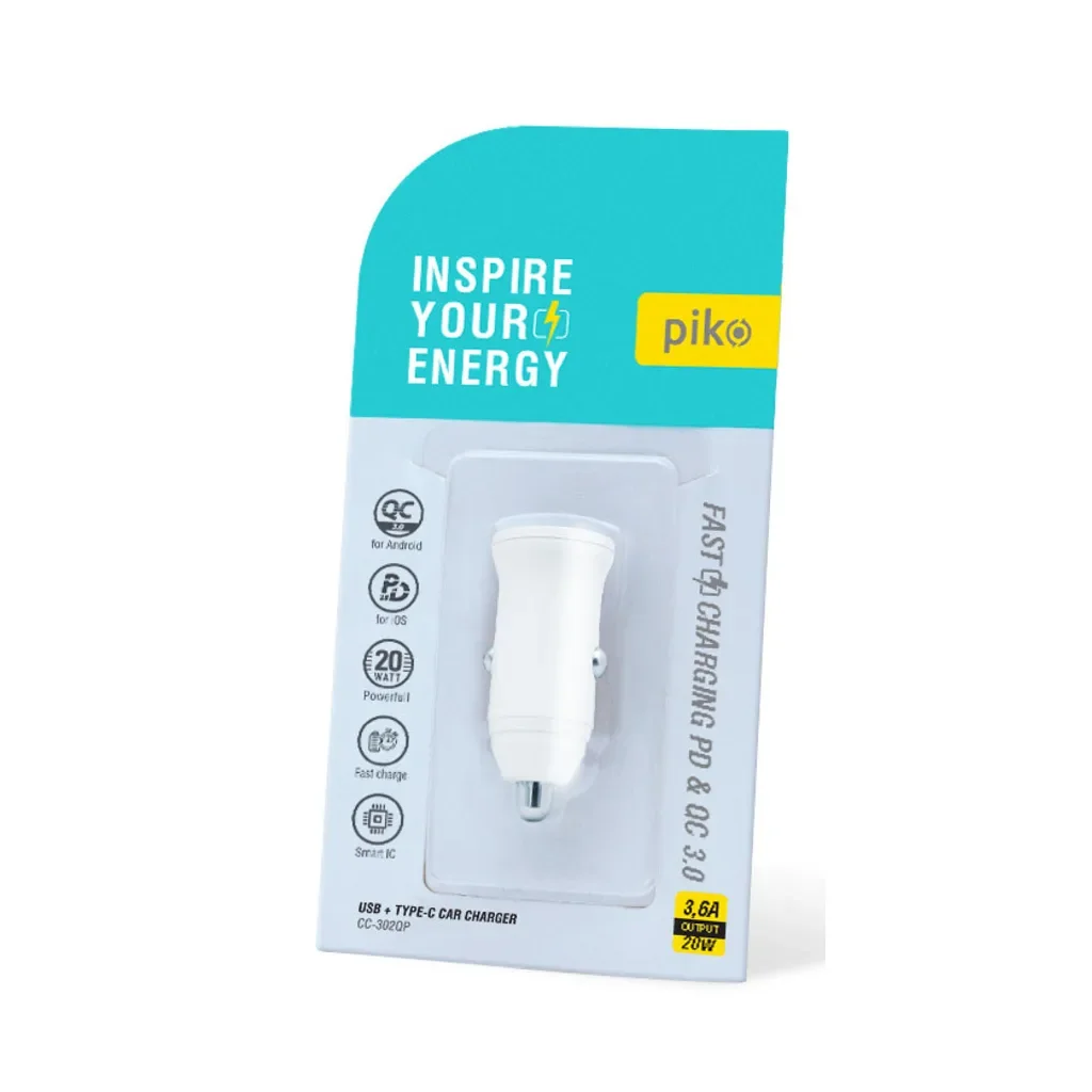 Зарядное устройство Piko CC-302QP 2USB A+C/20W (1283126509896), фото №2 Зарядное устройство Piko CC-302QP 2USB A+C/20W (1283126509896), фото №2