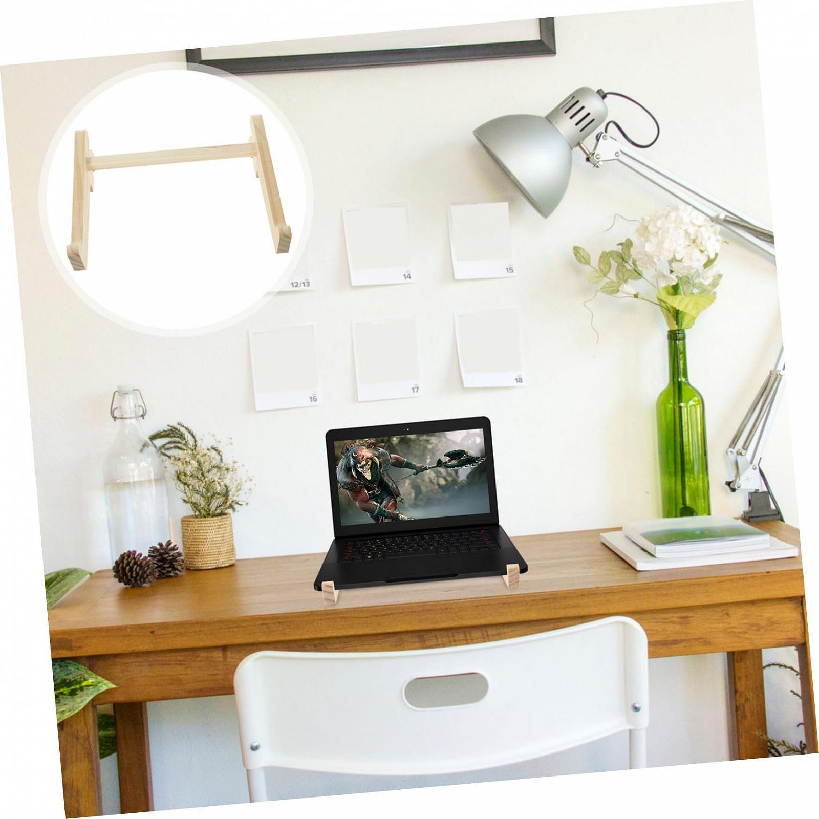 Подставка для ноутбука Homoyoyo деревянная, регулируемая по высоте, фото №7