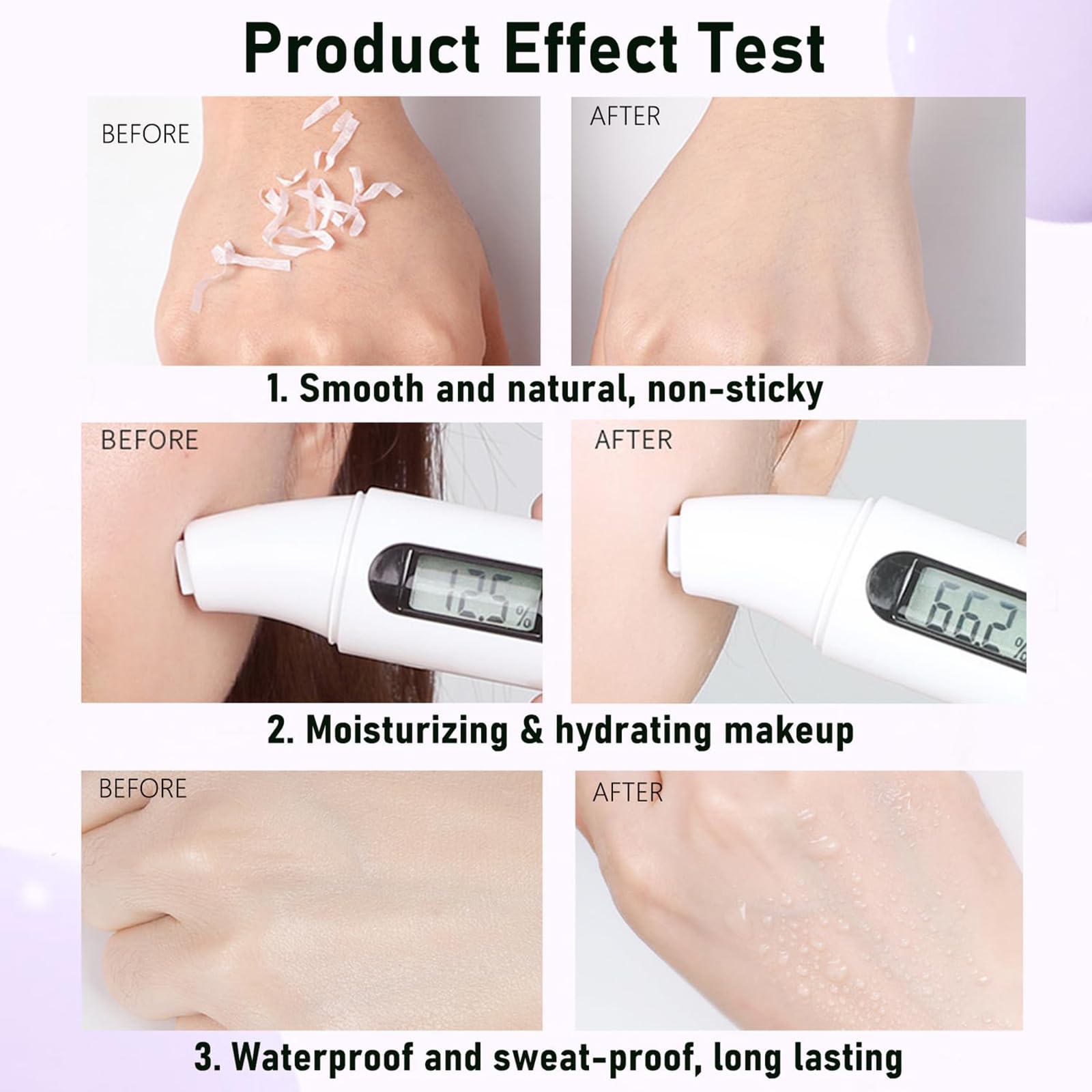 Праймер TITIMORE 3 Colours Isolation Cream One Step Primer Concealer Foundation Colour Corrector, фото №5