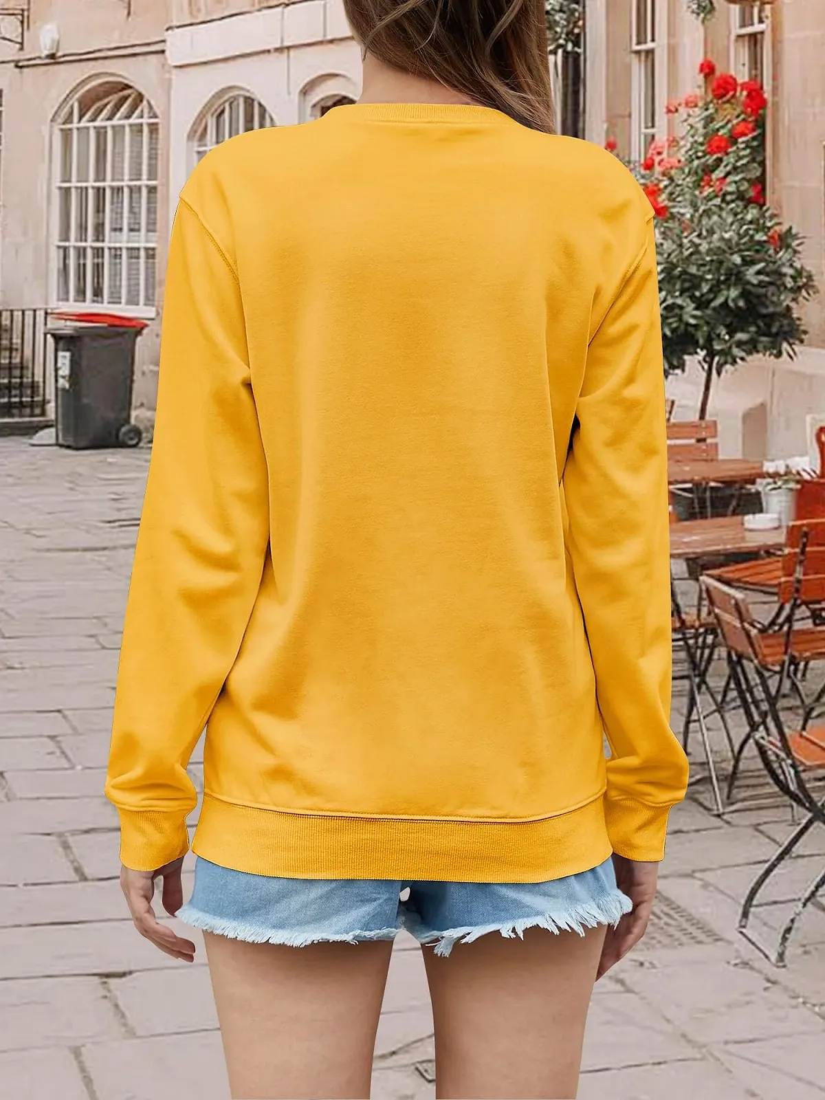 Свитшот WIEIYM Be Kind Женский, с рисунком милой пчелки, с круглым вырезом горловины, смешные топы с длинными рукавами, базовый пуловер для весны, осени, зимы, фото №3 Свитшот WIEIYM Be Kind Женский, с рисунком милой пчелки, с круглым вырезом горловины, смешные топы с длинными рукавами, базовый пуловер для весны, осени, зимы, фото №3