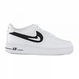 Кроссовки Nike Air Force 1 Low Cut Out Swoosh белые с черным (GS) размер 38.5 synthetic.ua - Фото 1