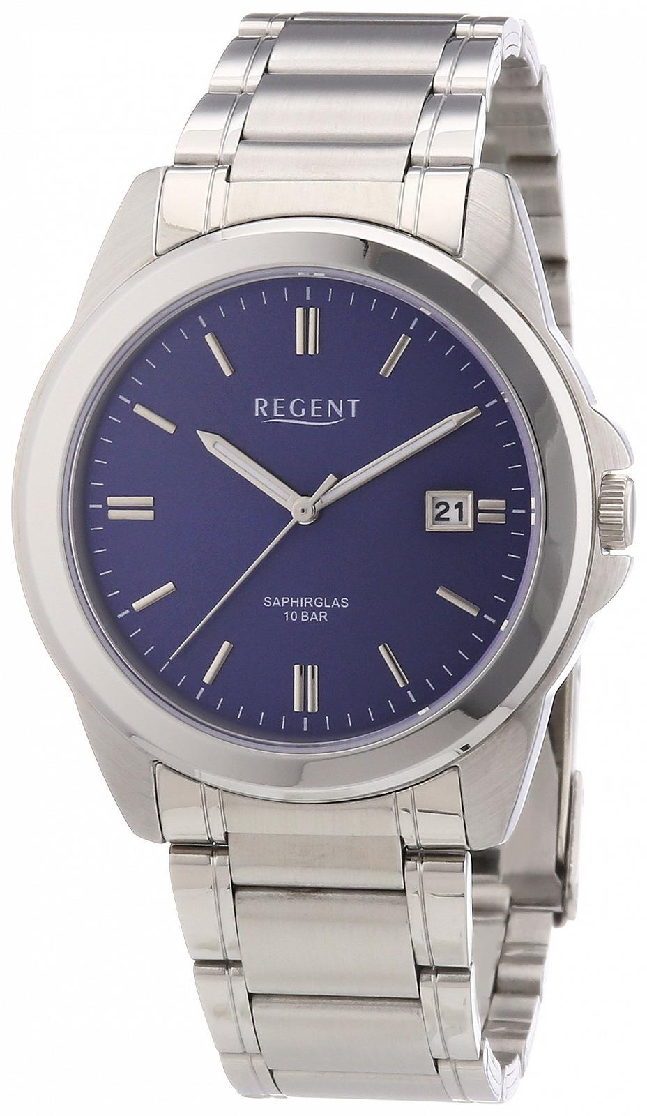 Кварцевые часы Regent 11150545 с металлическим ремешком, фото №1