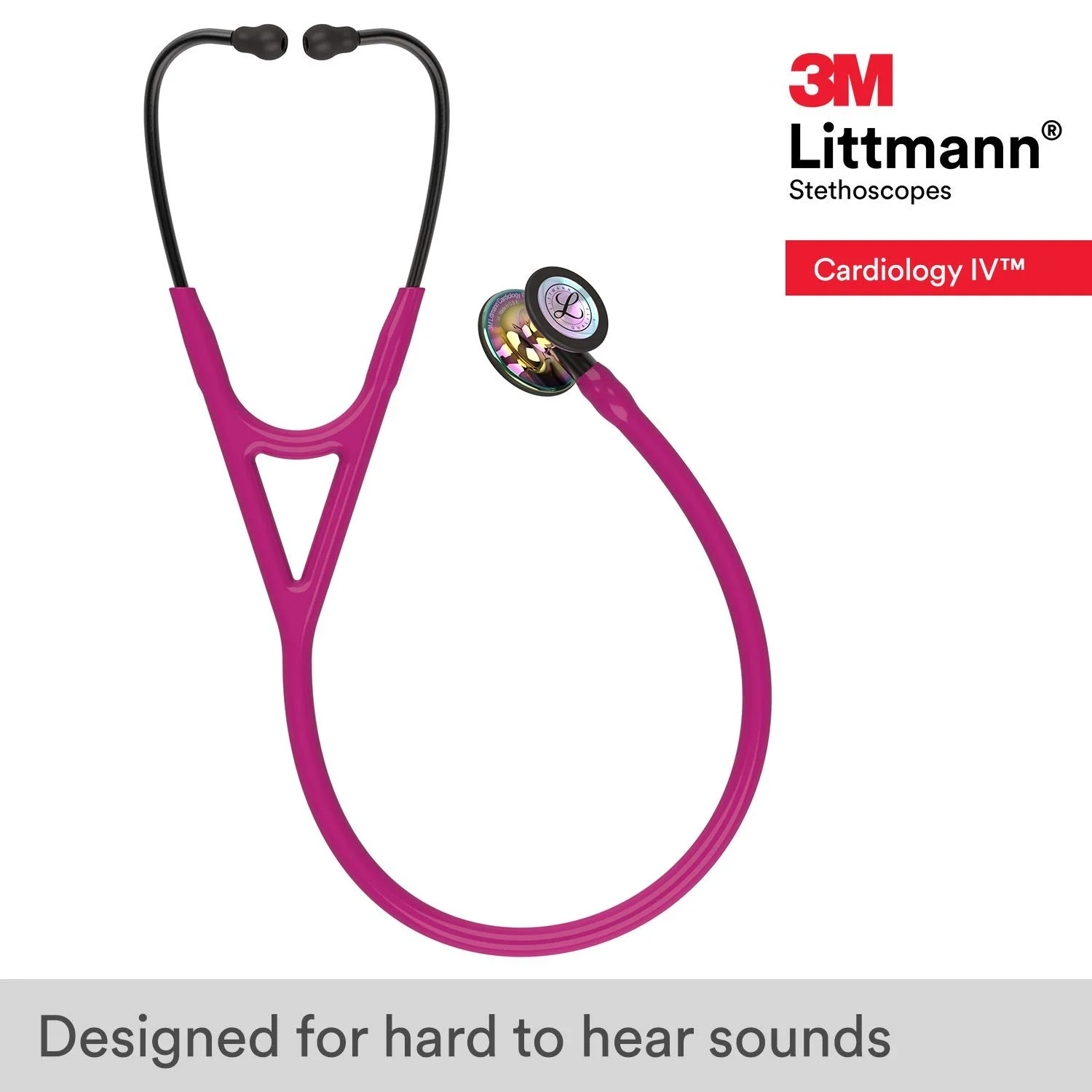 Стетоскоп 3M Littmann Cardiology IV 69 см Малиновый, фото №2 Стетоскоп 3M Littmann Cardiology IV 69 см Малиновый, фото №2