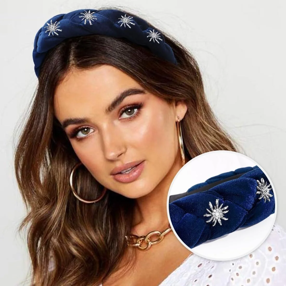 Обруч для волосся оксамитовий аксесуар для волосся, фото №6