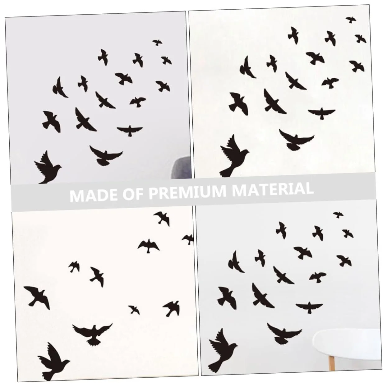 Наклейка на стіну Bird Motif самоклеюча чорно-біла, фото №9 Наклейка на стіну Bird Motif самоклеюча чорно-біла, фото №9