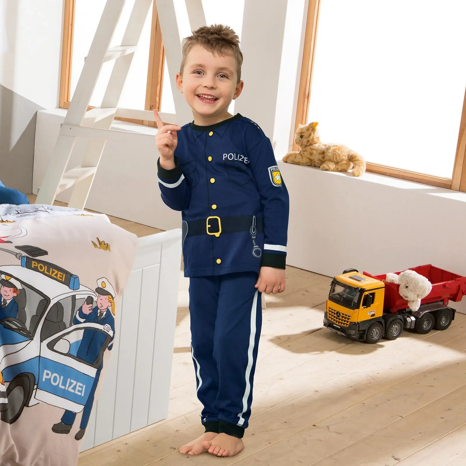 Дитяча піжама Erwin Müller з принтом, трикотаж інтерлок, фото №3