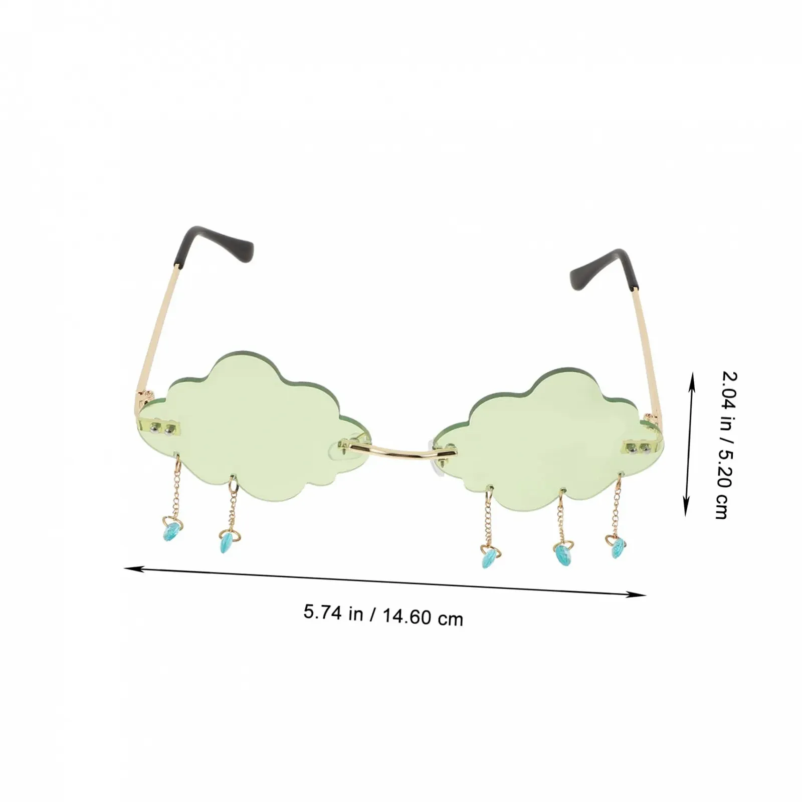 Солнцезащитные очки Облако VALICLUD 3 шт, в форме облаков, без оправы, интересные, зеленые, фото №2